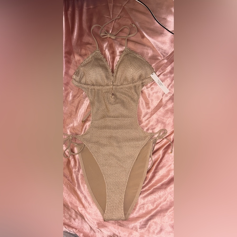 crochet monokini one piece swimsuit